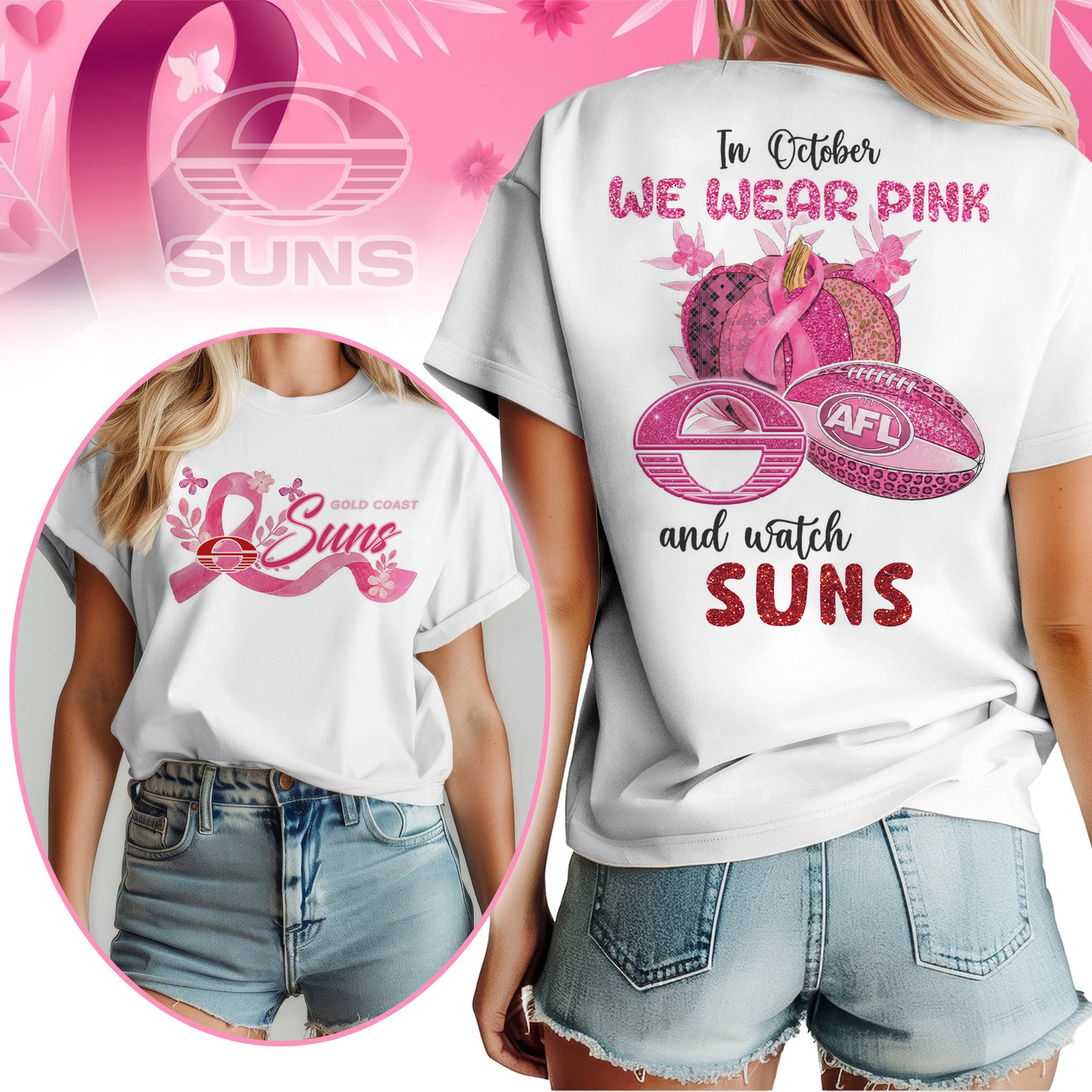 In October We Wear Pink And Watch GCS Shirt