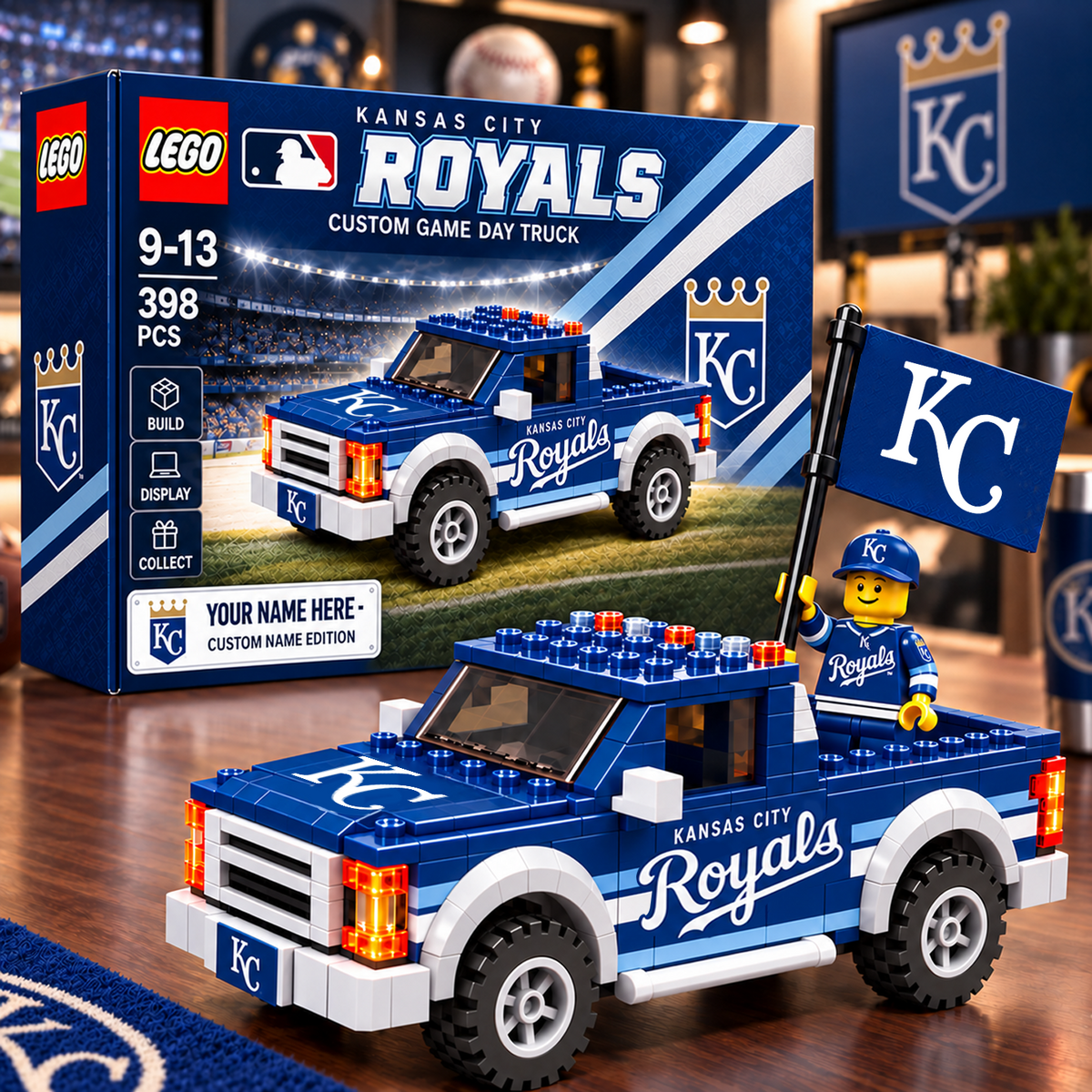 KC x MLB Building Blocks Truck Toy Set V2