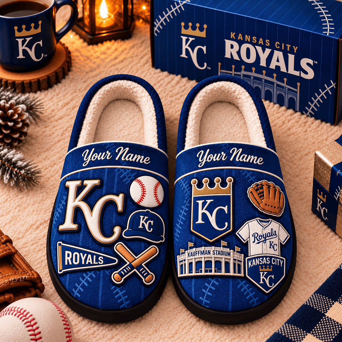 KC x MLB Game Day Personalized Name Slipper