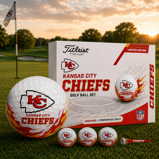 KC x NFL Inspired Golf Ball Set – 3 Premium Golf Balls