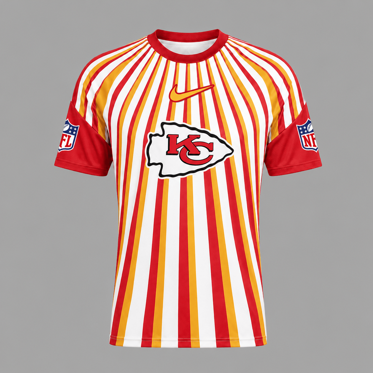 KCC Premium NFL Men’s Athletic Vertical Stripe T-Shirt