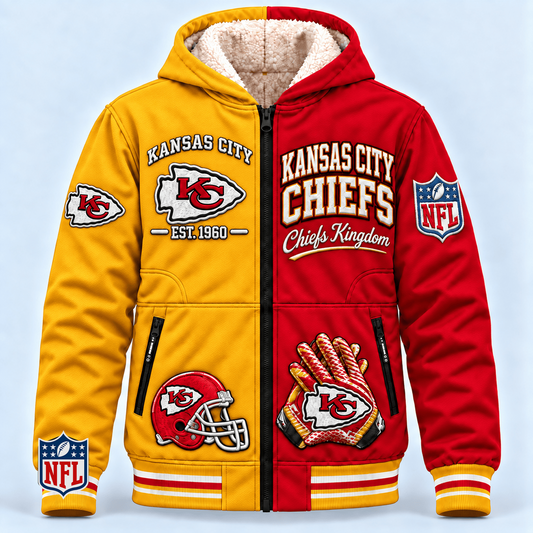 KCC x NFL Hooded Varsity Bomber Jacket