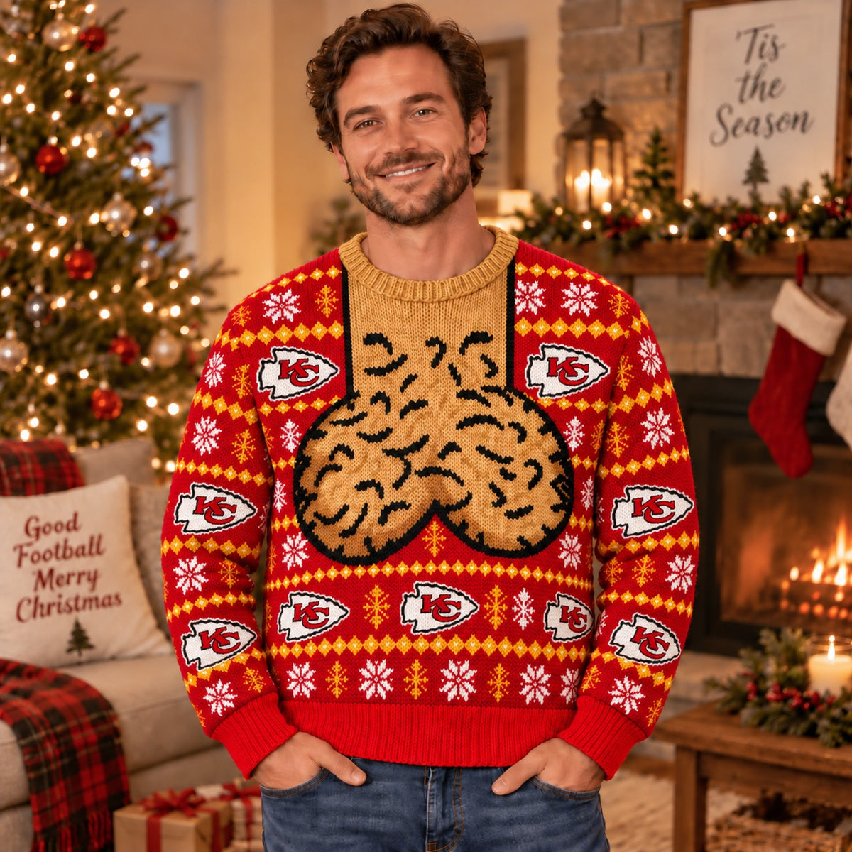 KCC x NFL Ugly Sweatshirt Funny For Fan