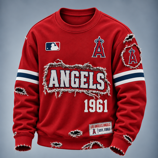 LAA x MLB Distressed Premium SweatShirt