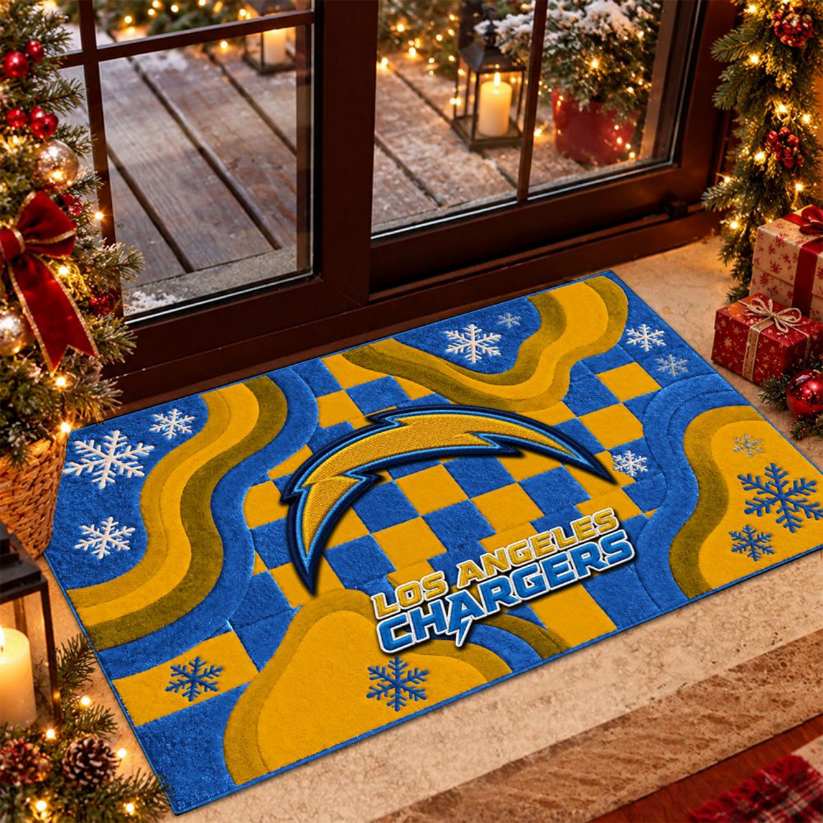 LAC x NFL Christmas Doormat