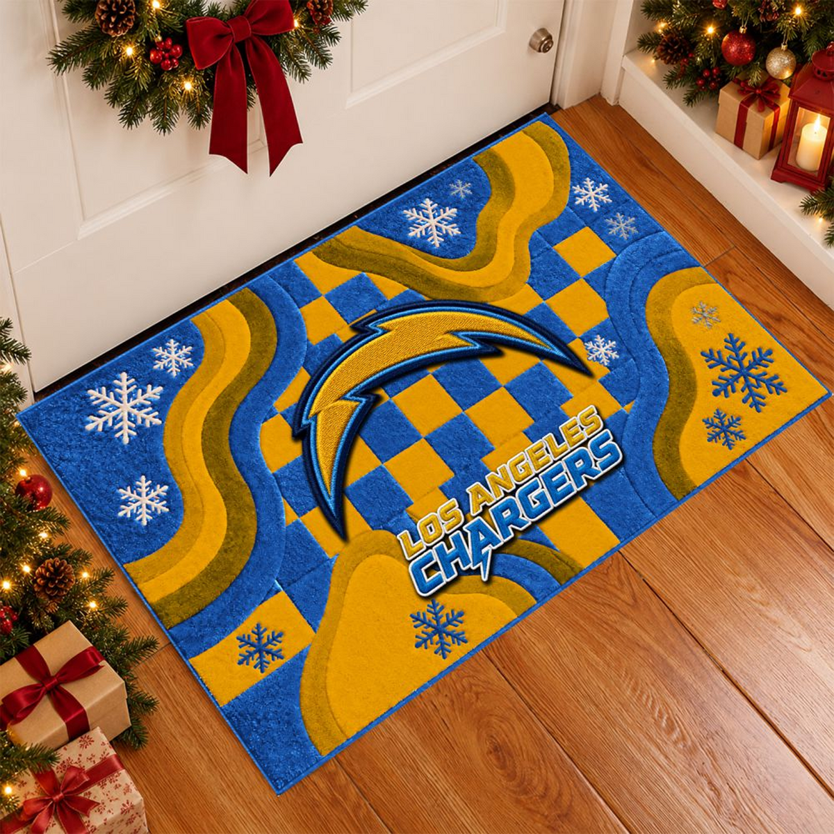 LAC x NFL Christmas Doormat