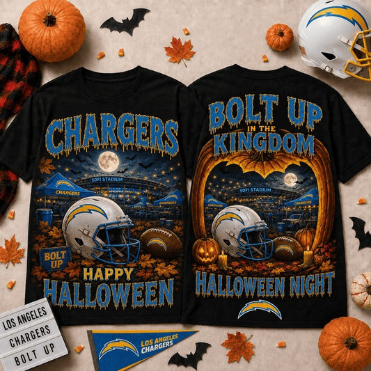 LAC x NFL Halloween Custom Name T Shirt Gift For Fan