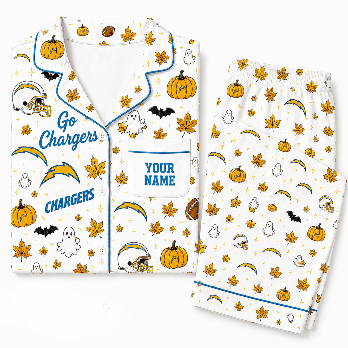 LAC x NFL Halloween Personalized Set Long Pajamas