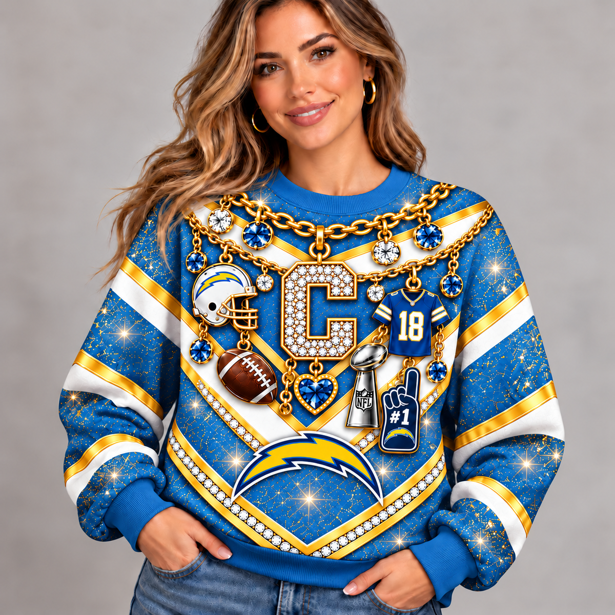LAC x NFL Luxury Bling Sweatshirt
