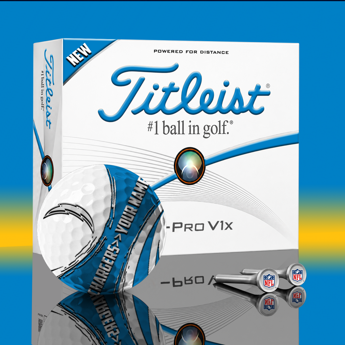 LAC x NFL PERSONALIZED GOLF BALL LIMITED EDITION