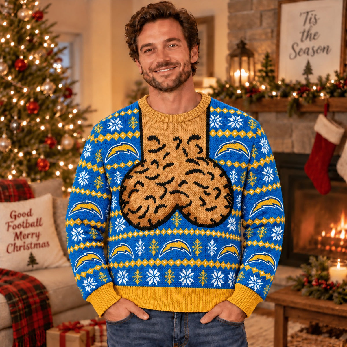 LAC x NFL Ugly Sweatshirt Funny For Fan