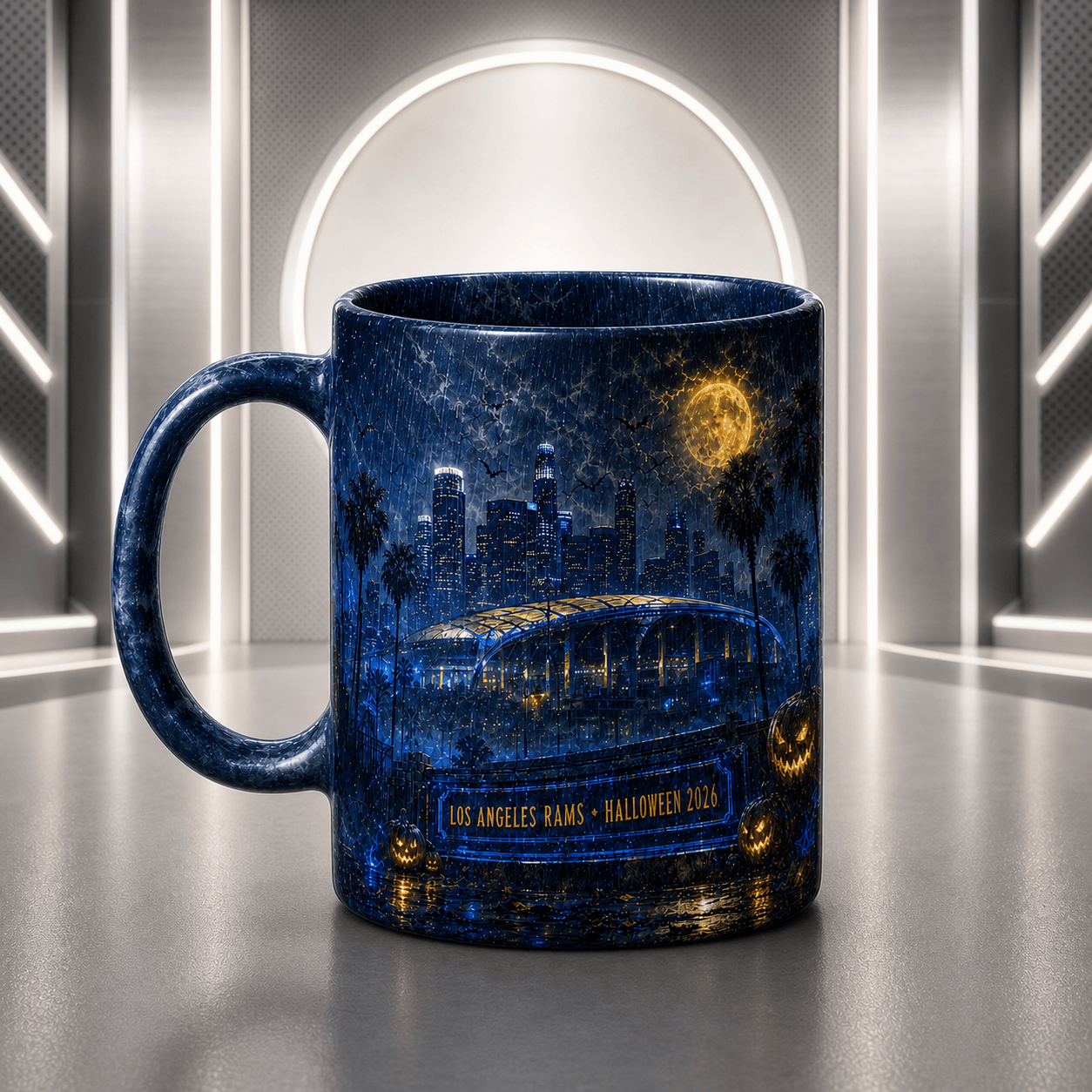 LAR Halloween Football Mug – The Frozen Cornfield Spooky Fan Gift DDT