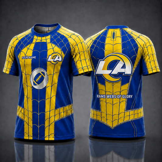 LAR NFL x Spider Personalized T-Shirt – Premium Limited Edition Gift for Football Fans