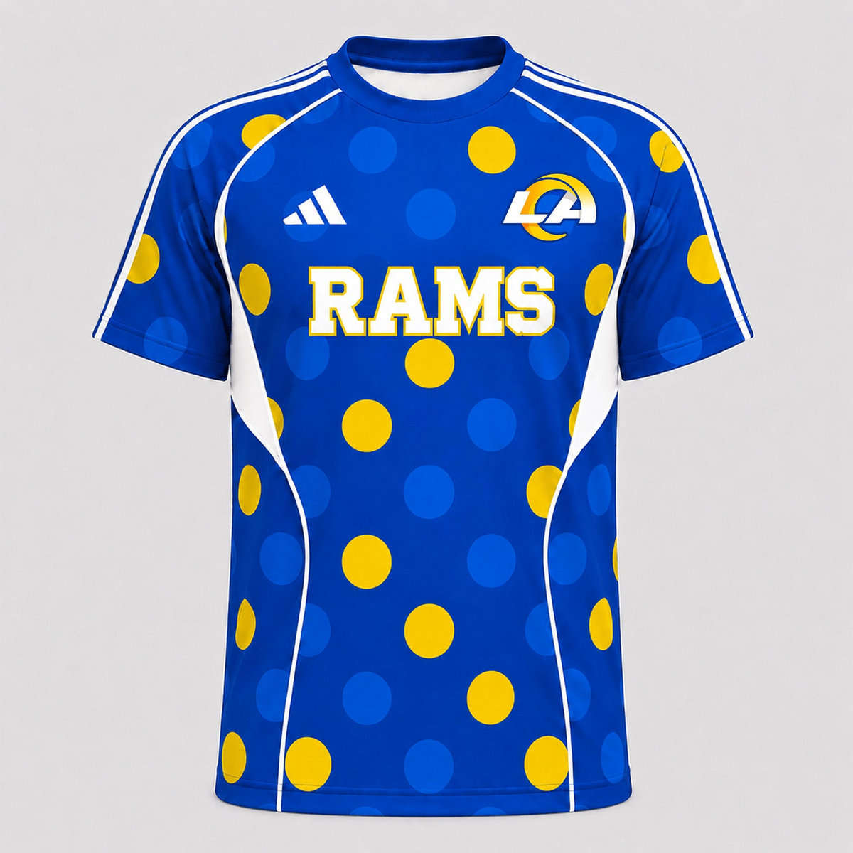 LAR Premium NFL Game Day Polka Dot Sports Jersey Shirt