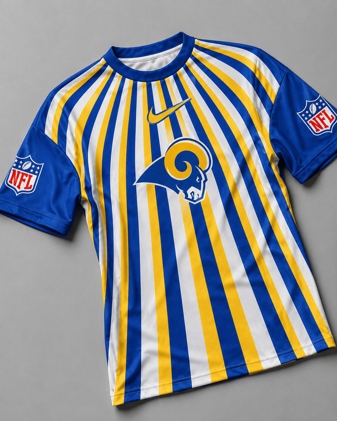 LAR Premium NFL Men’s Athletic Vertical Stripe T-Shirt