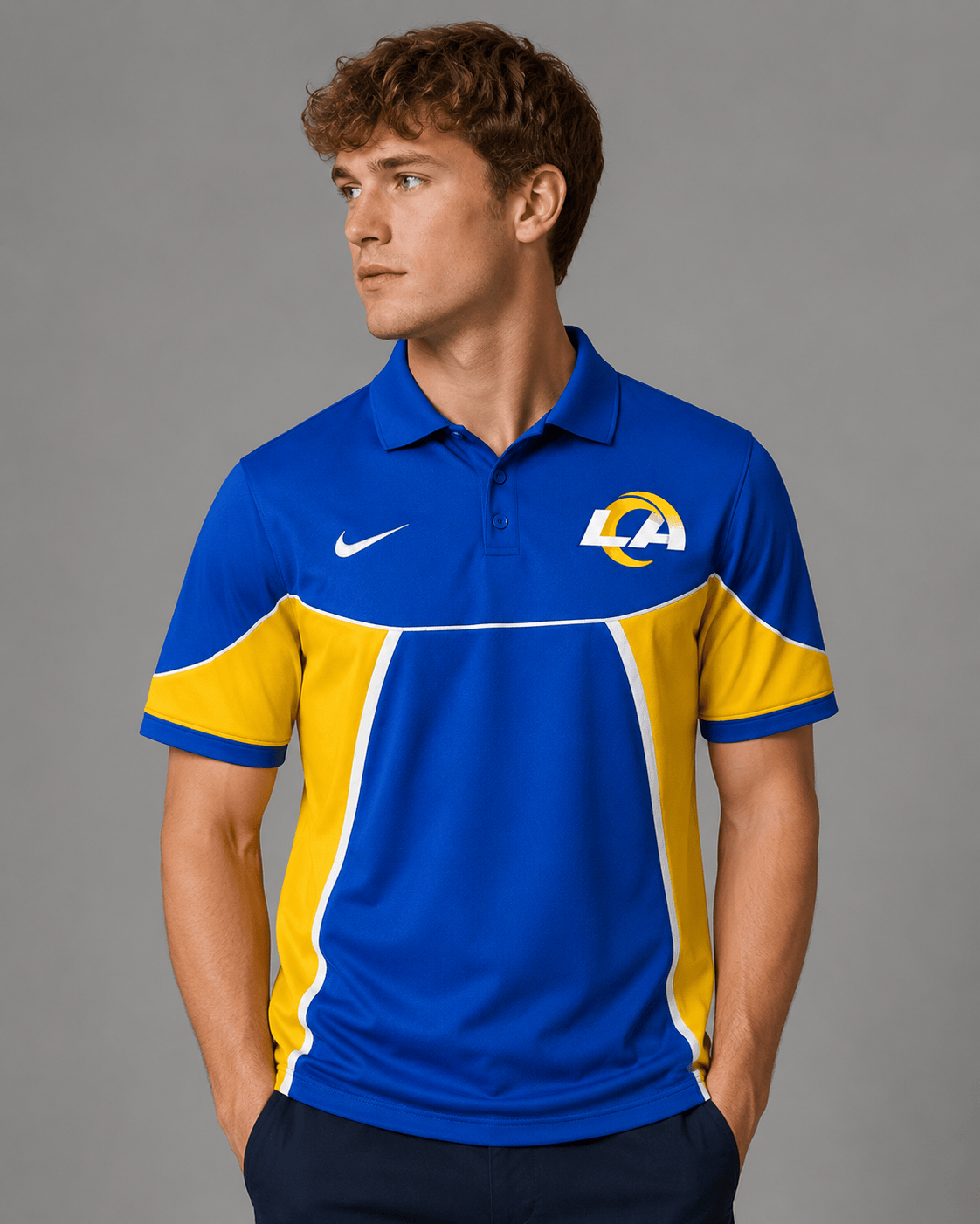 LAR Premium NFL Personalized Sports Style Polo Shirt
