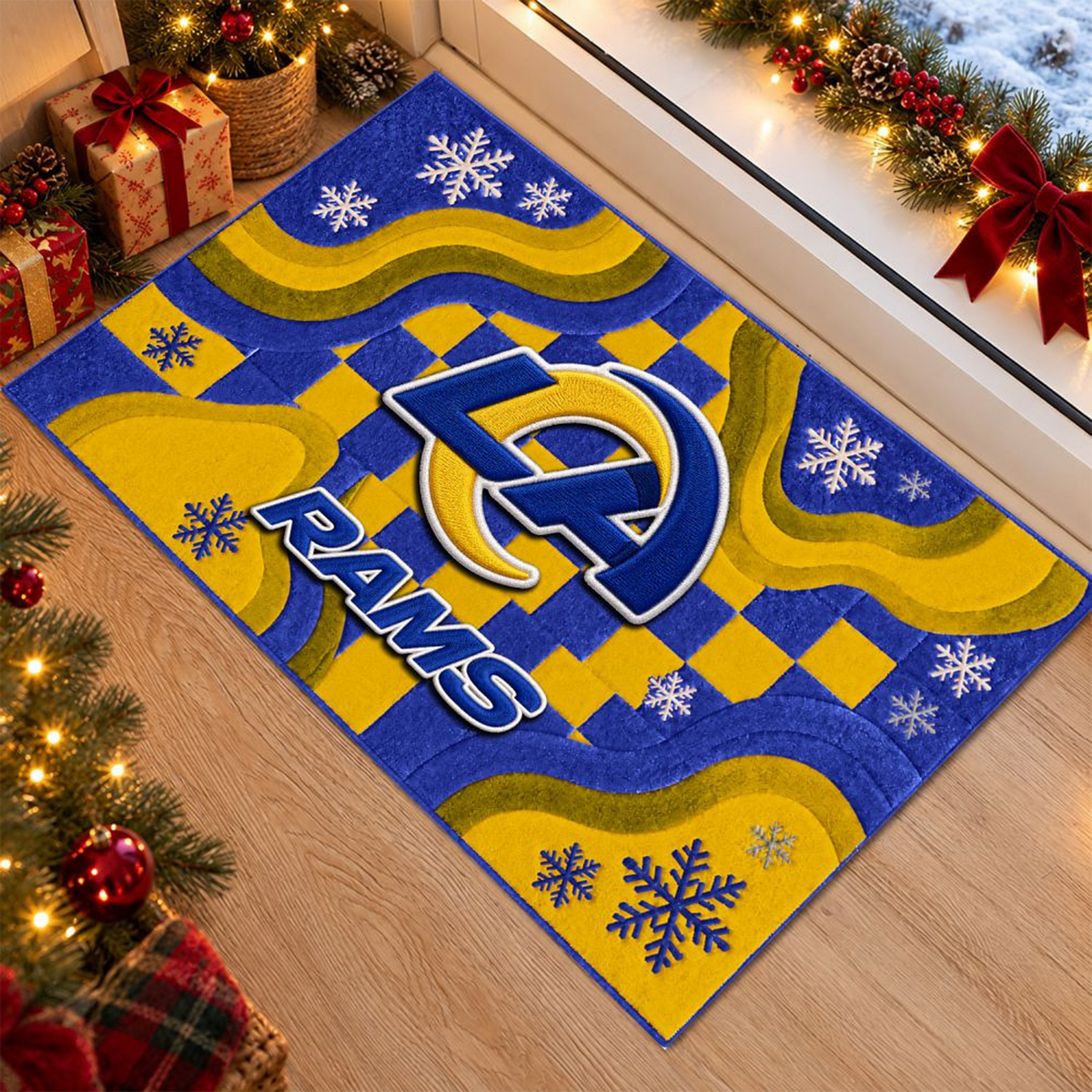 LAR x NFL Christmas Doormat