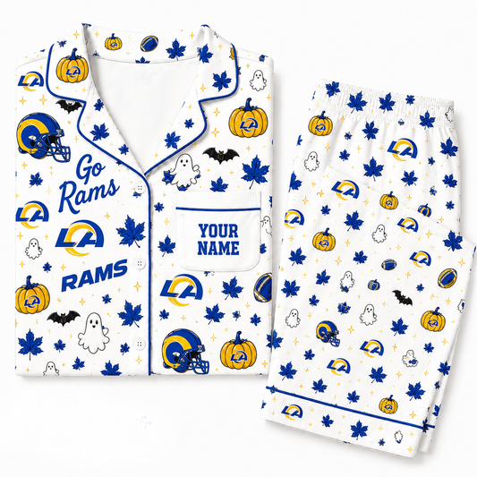 LAR x NFL Halloween Personalized Set Long Pajamas