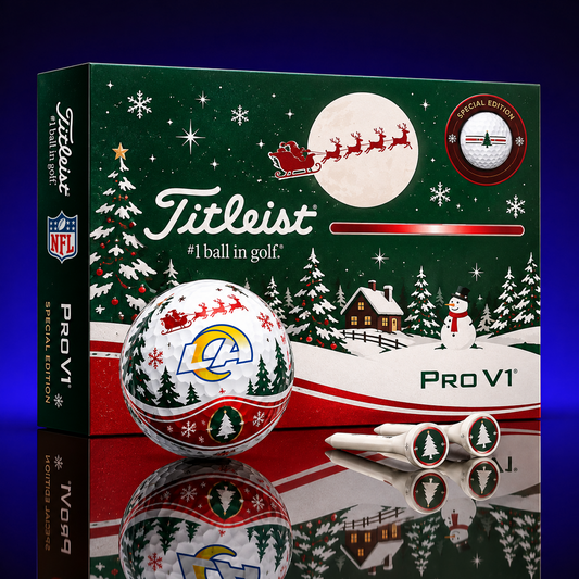 LAR x NFL PERSONALIZED GOLF BALL LIMITED EDITION CHRISTMAS V2