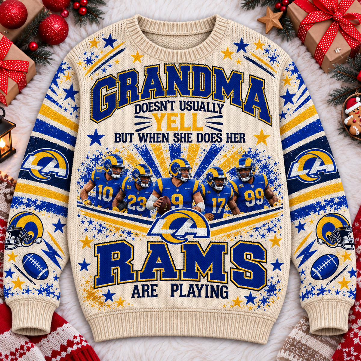 LAR x NFL Premium V2 Ugly Sweater