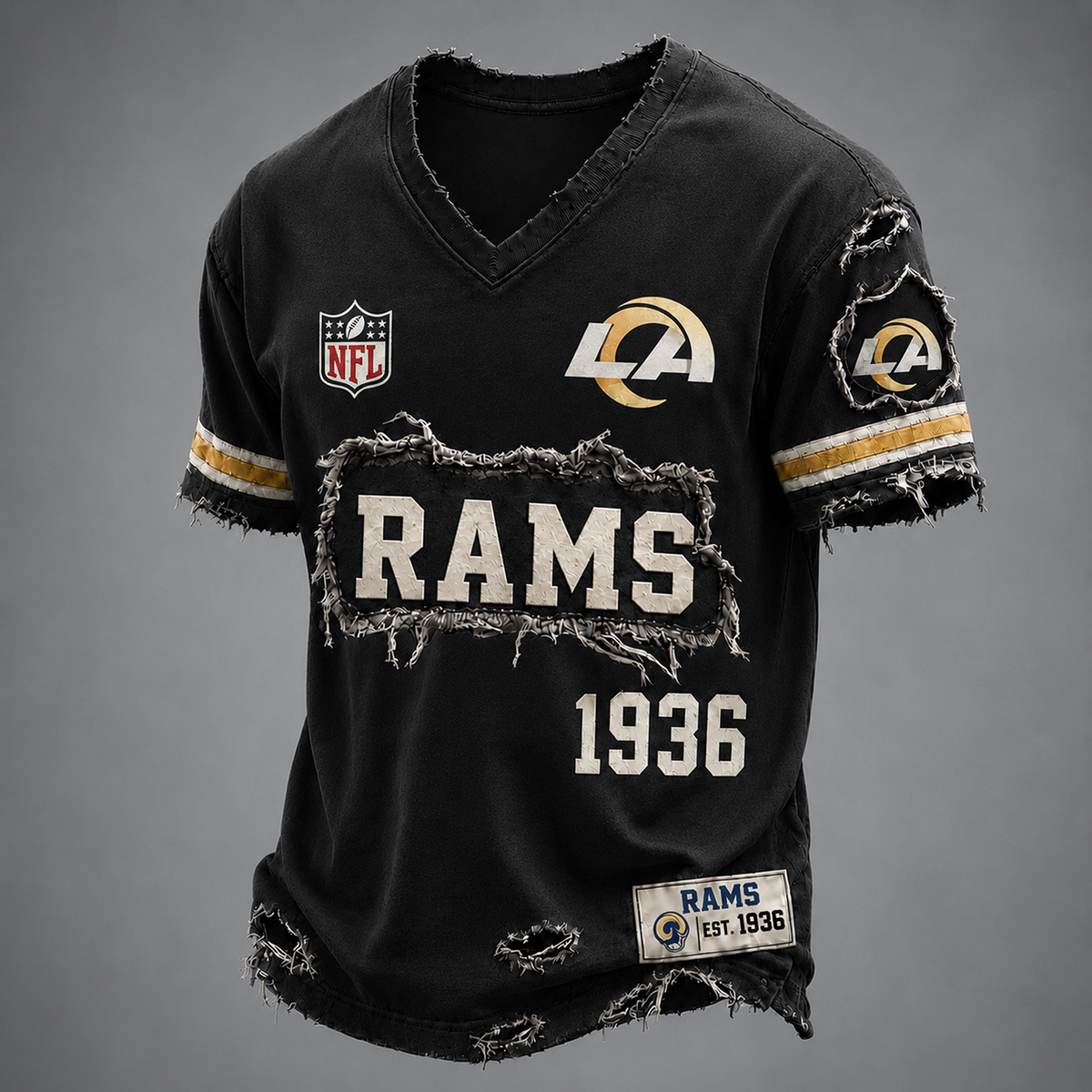 LAR x NFL LUXURY V-Neck T-Shirt 3005 DatND DVT