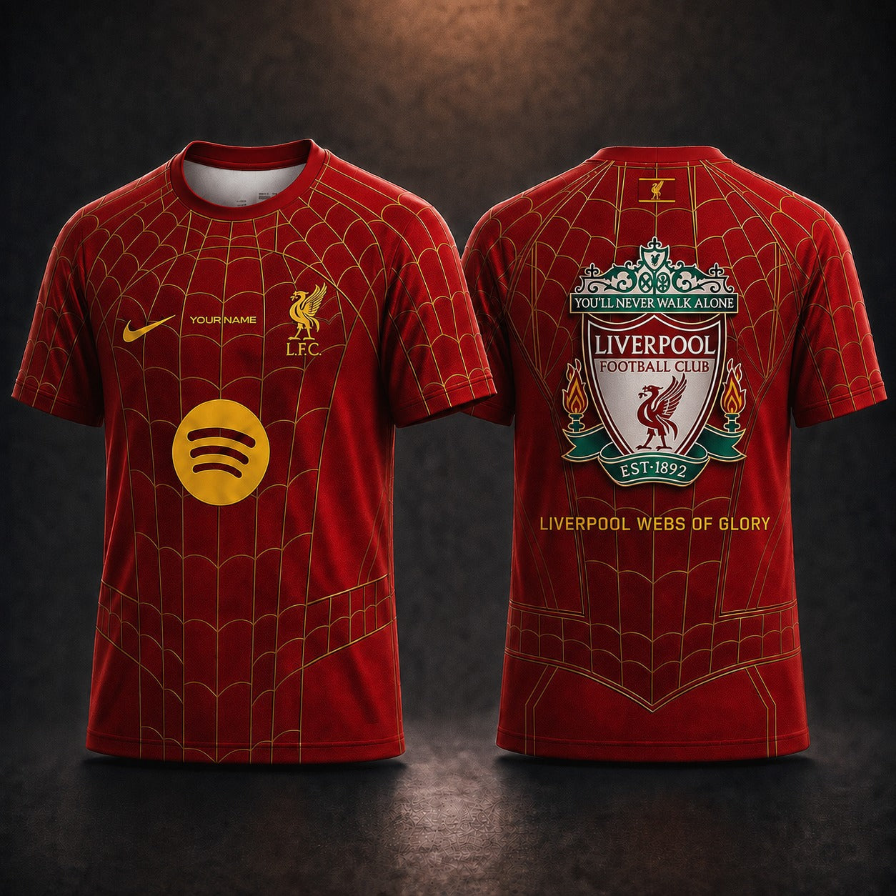 LIV EPL x Spider Halloween Premium All Over Print T-Shirt Personalized Gift For Fan Sport Soccer