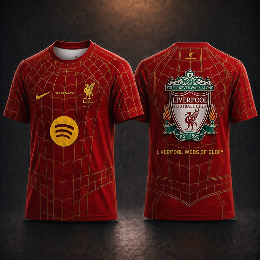 LIV EPL x Spider Halloween Premium All Over Print T-Shirt Personalized Gift For Fan Sport Soccer
