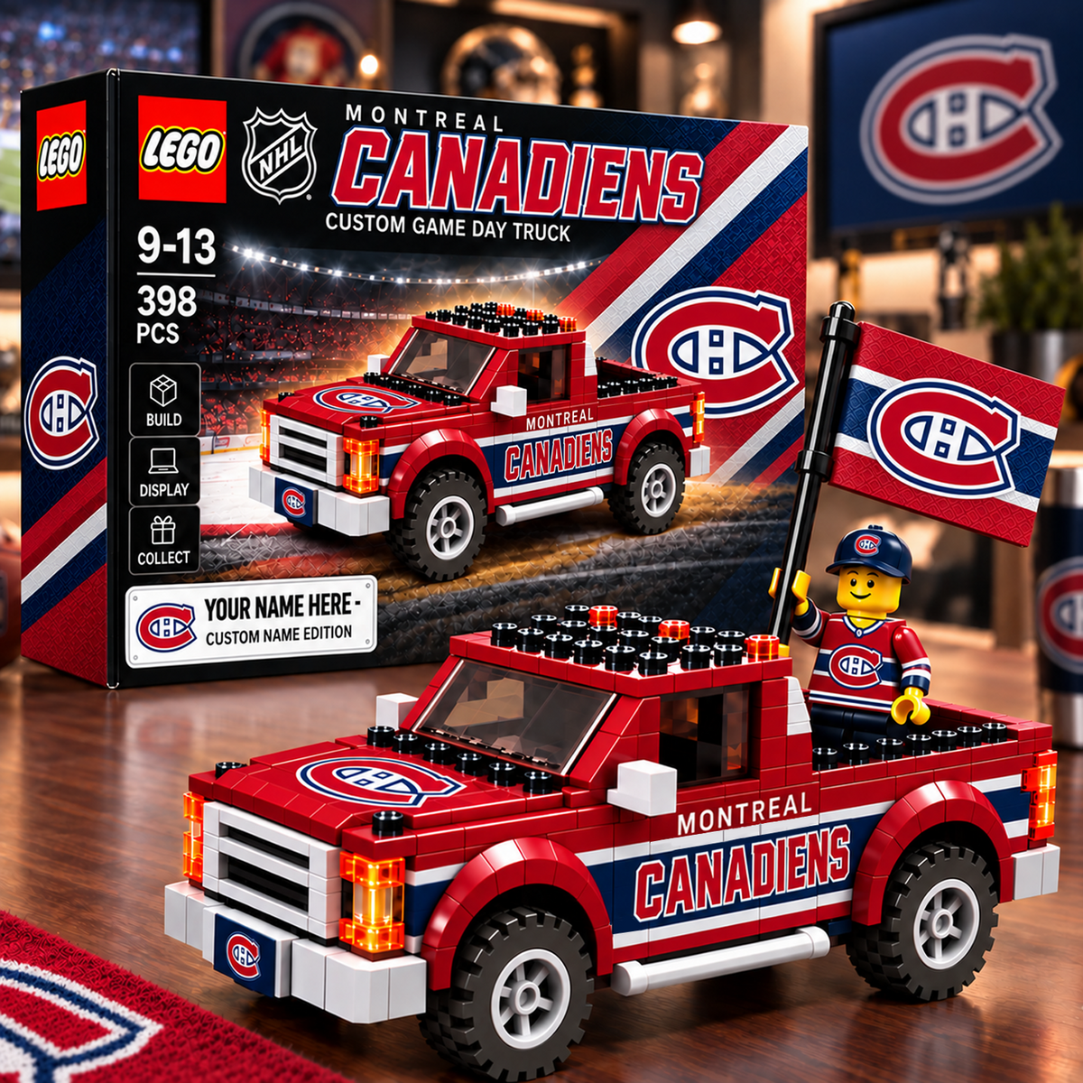 MC x NHL Building Blocks Truck Toy Set V2