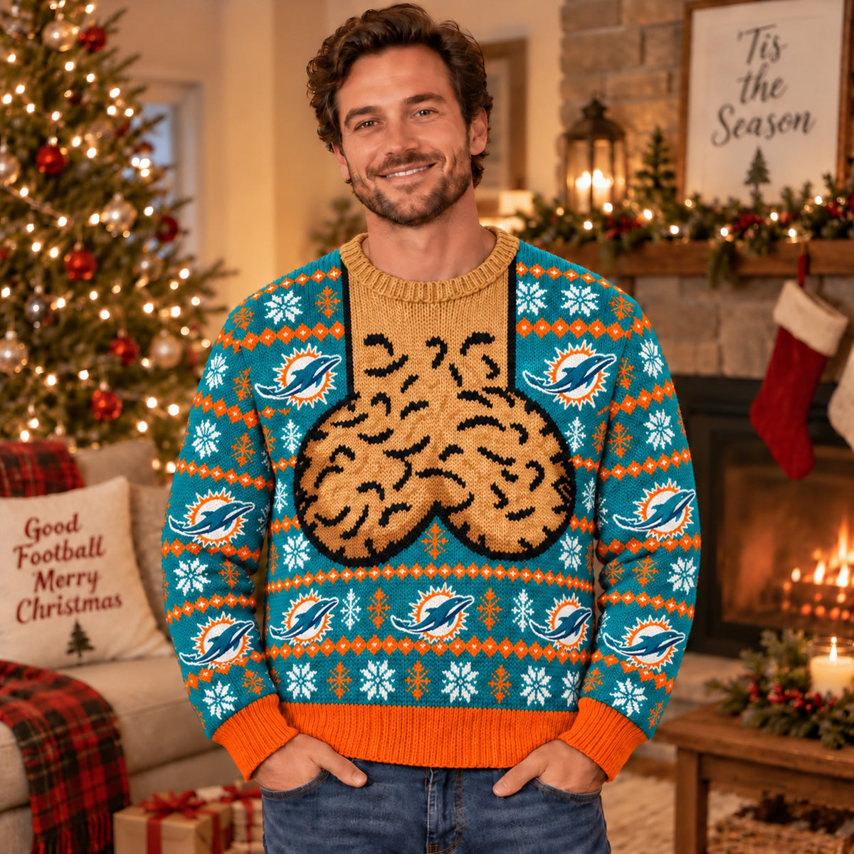 MD x NFL Ugly Sweatshirt Funny For Fan