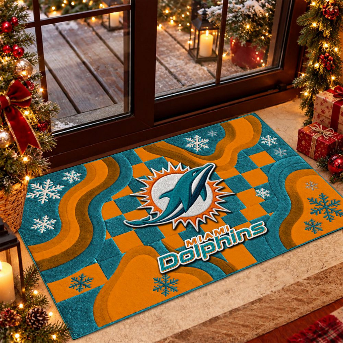 MIA x NFL Christmas Doormat