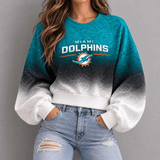 MIA x NFL Embossed Rose Ombre Sweatshirt