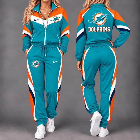 MIA x NFL Team Pride Waterproof Windbreaker Zip-Up Tracksuit Set