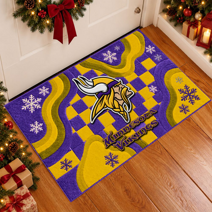 MIN x NFL Christmas Doormat
