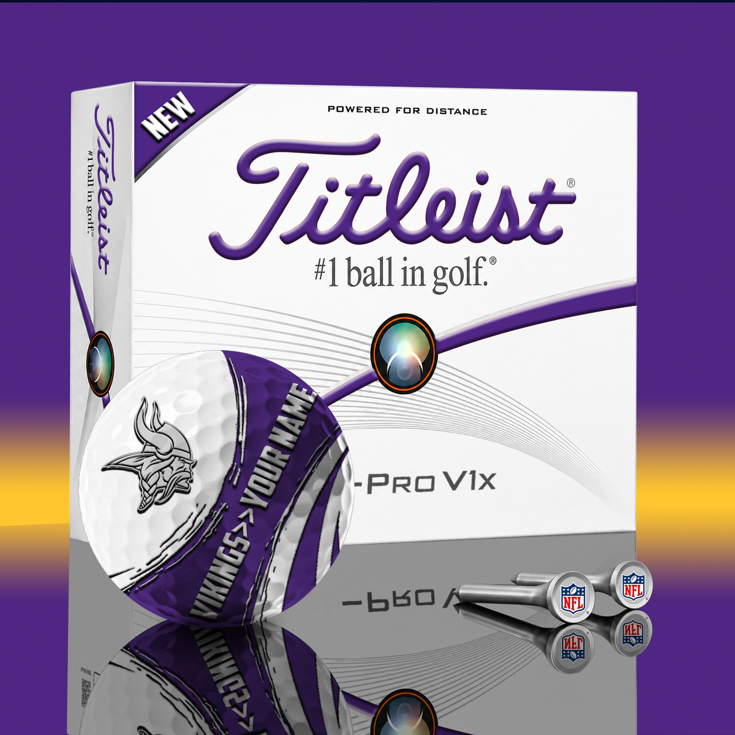 MIN x NFL PERSONALIZED GOLF BALL LIMITED EDITION