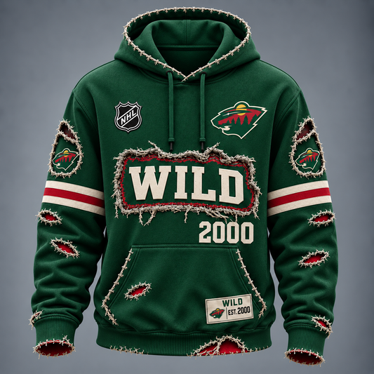 MIN x NHL Distressed Premium Hoodie