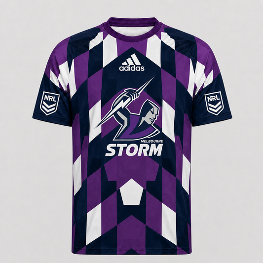 MS x NRL Premium Geometric Fan Performance T-Shirt