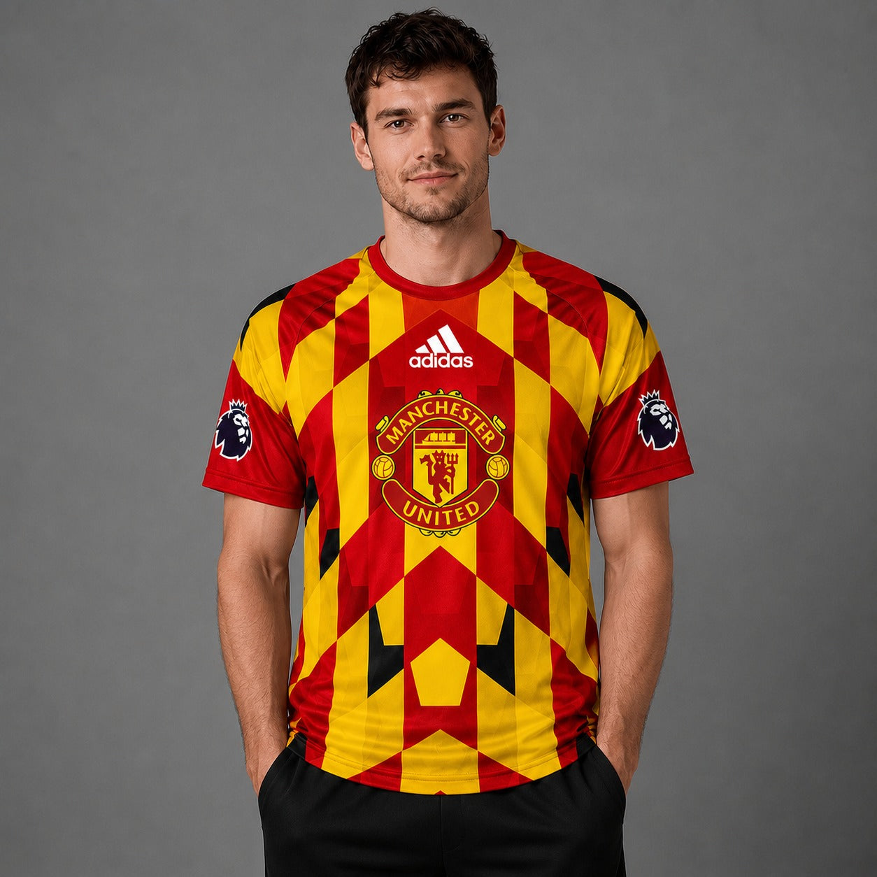 MU x Premium EPL Geometric Fan Performance T-Shirt