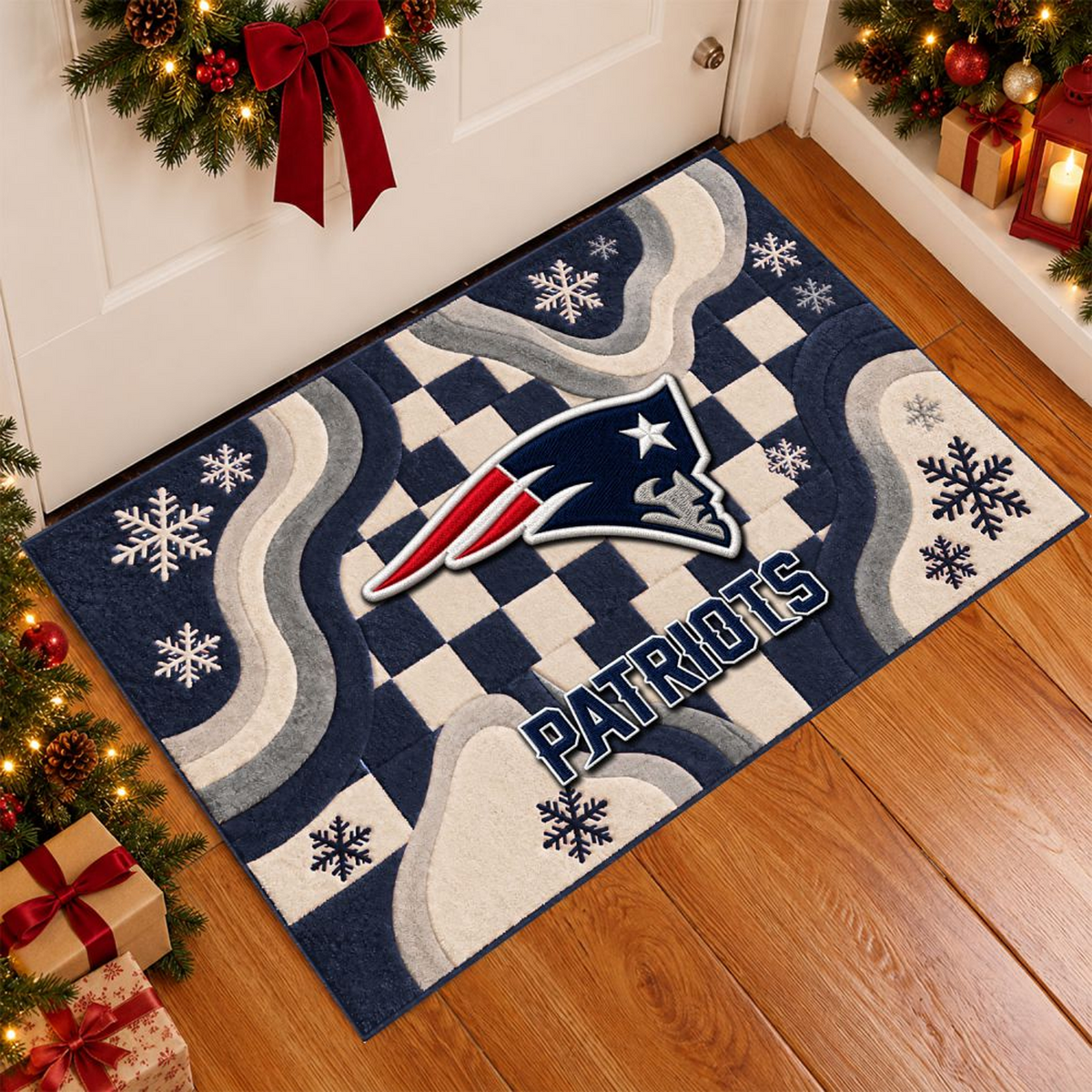 NE x NFL Christmas Doormat