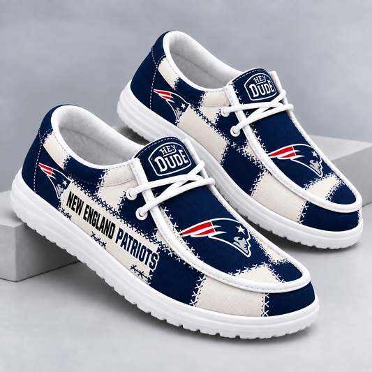 NE x NFL Team Logo Patchwork Loafer Shoes