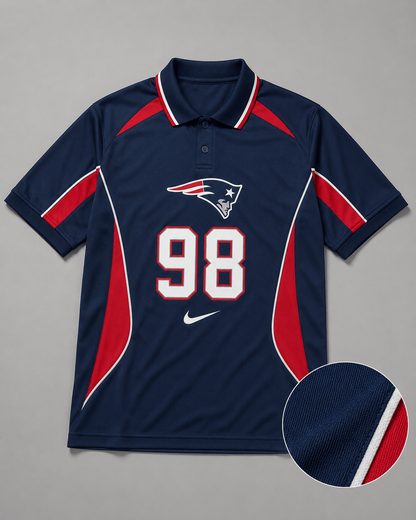 NEP Premium NFL Custom Number Sports Style Polo Shirt