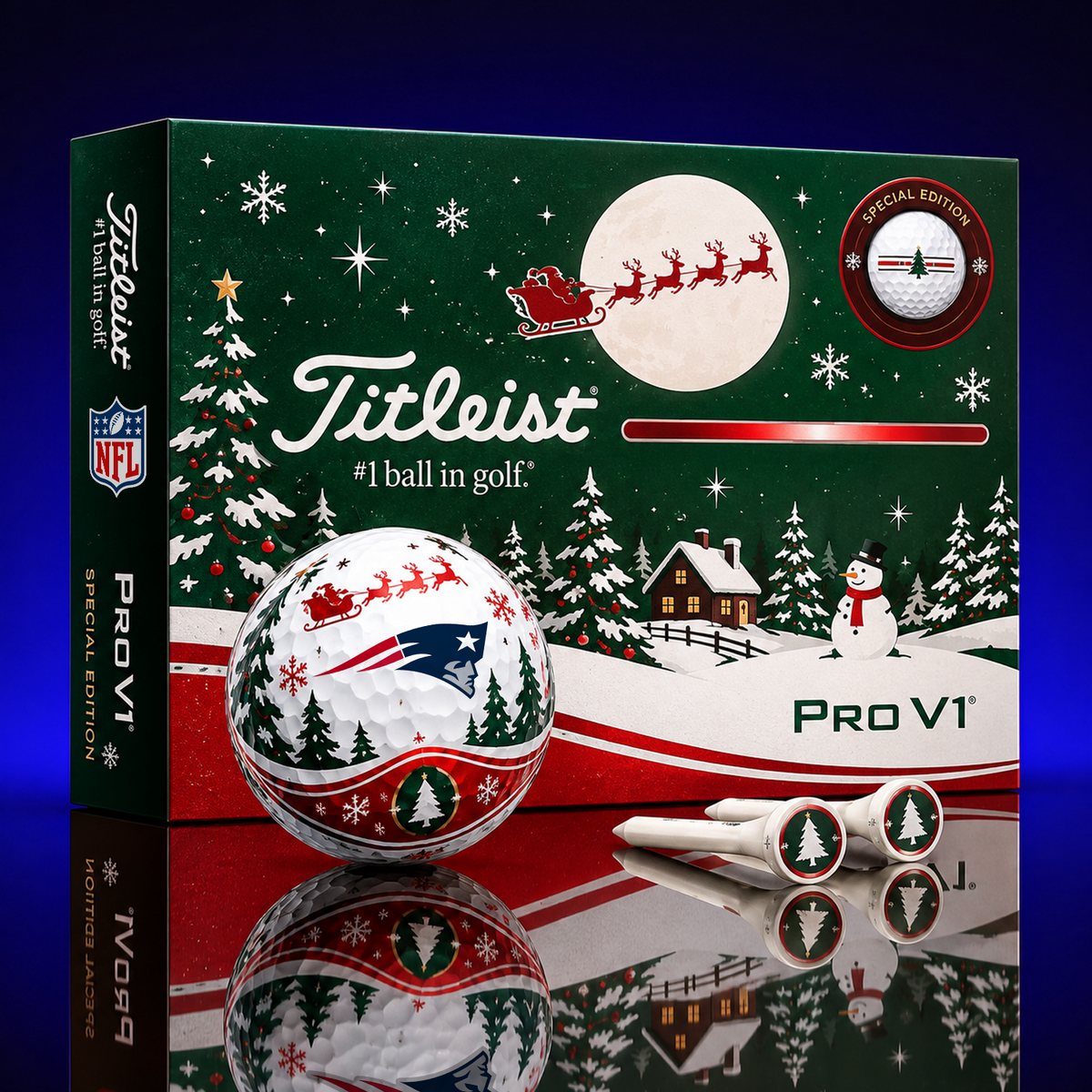 NEP x NFL PERSONALIZED GOLF BALL LIMITED EDITION CHRISTMAS V2