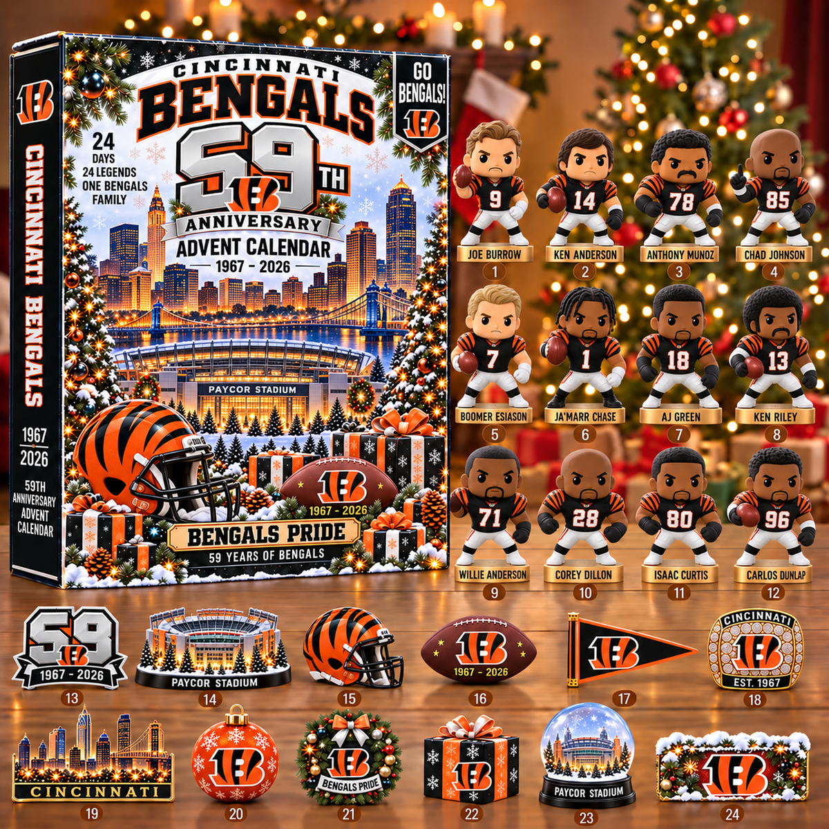 NFL x CIN 24 Days 2026 Anniversary Advent Calendar Blind Box
