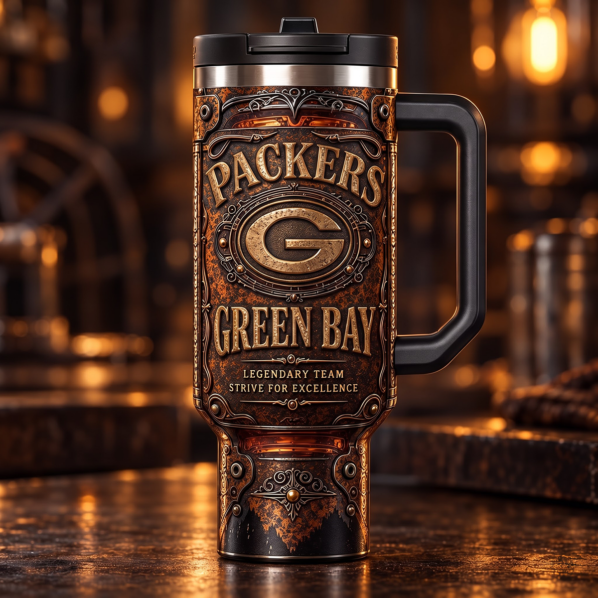 NFL x GB Premium Old 40oz Tumbler With Straw