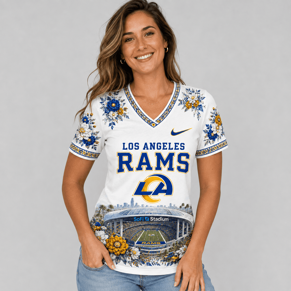 NFL x LAR Stadium V-neck Shirt
