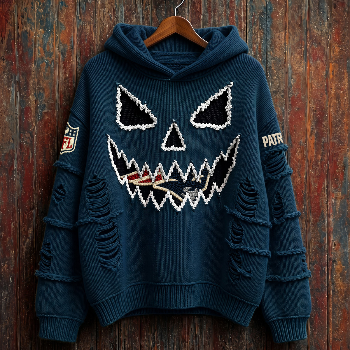 NFL x NE Pumpkin Face V2 Hoodie