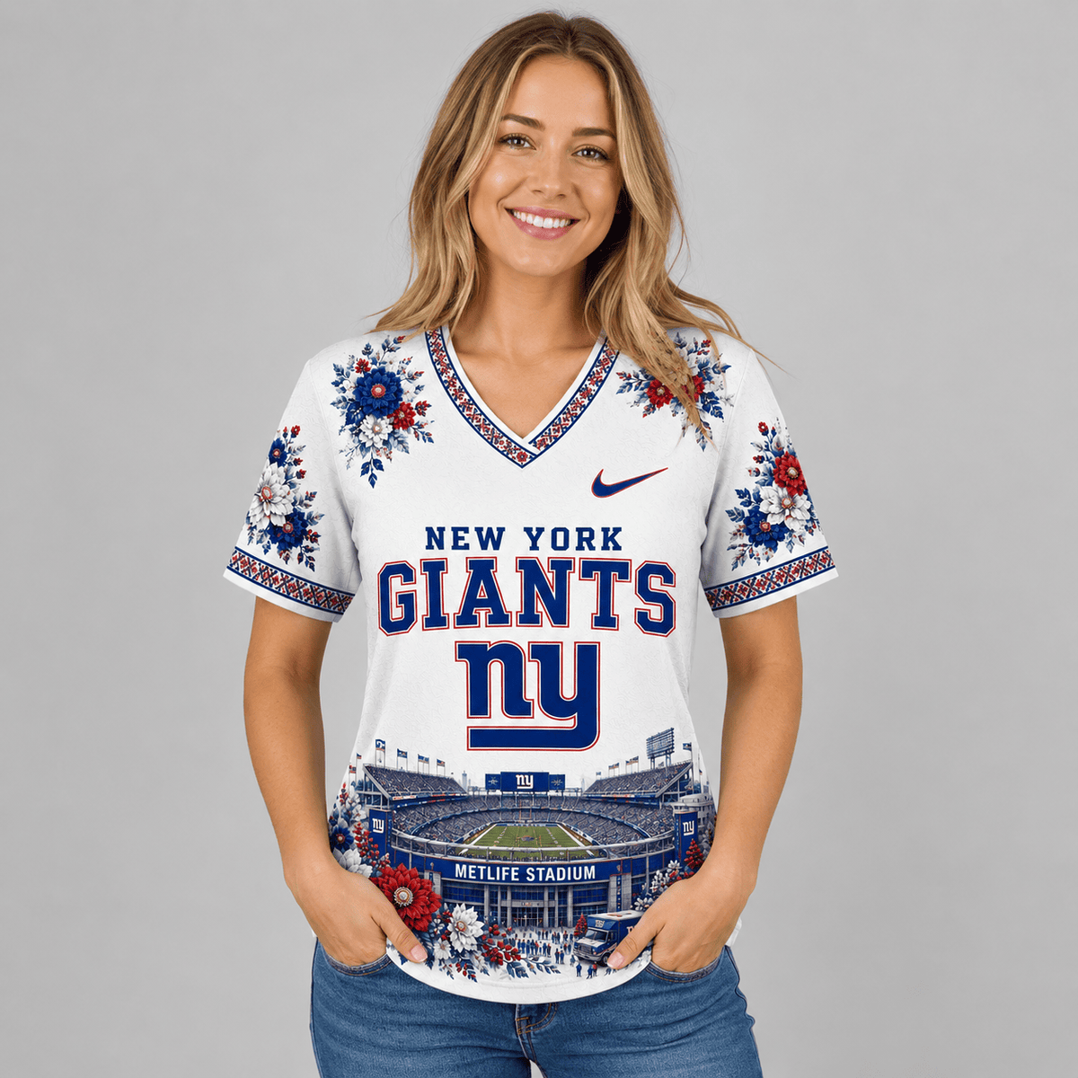 NFL x NYG Stadium V-neck Shirt