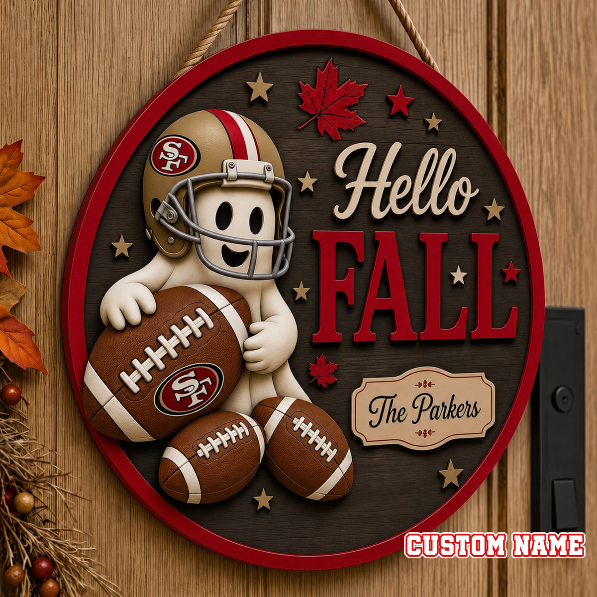 NFL x SF Hello Fall Custom Name Suncatcher