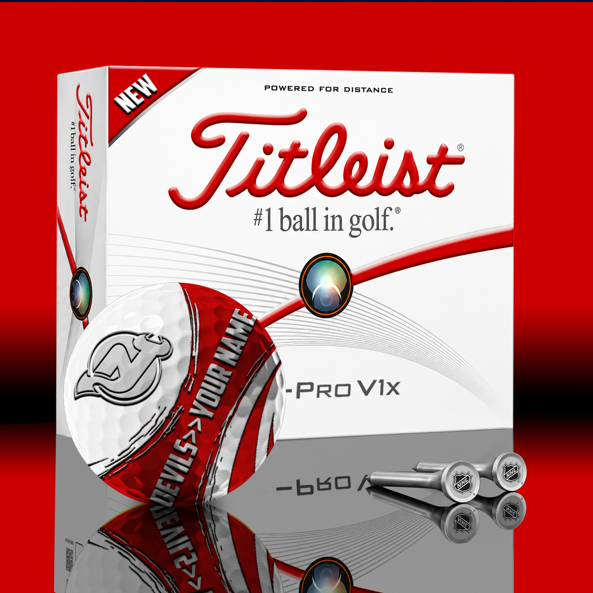 NJD x NHL PERSONALIZED GOLF BALL LIMITED EDITION