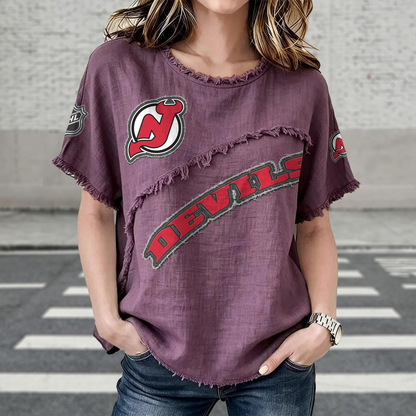 NJD x NHL Women’???s Vintage O-Neck 2905 DatND DVT
