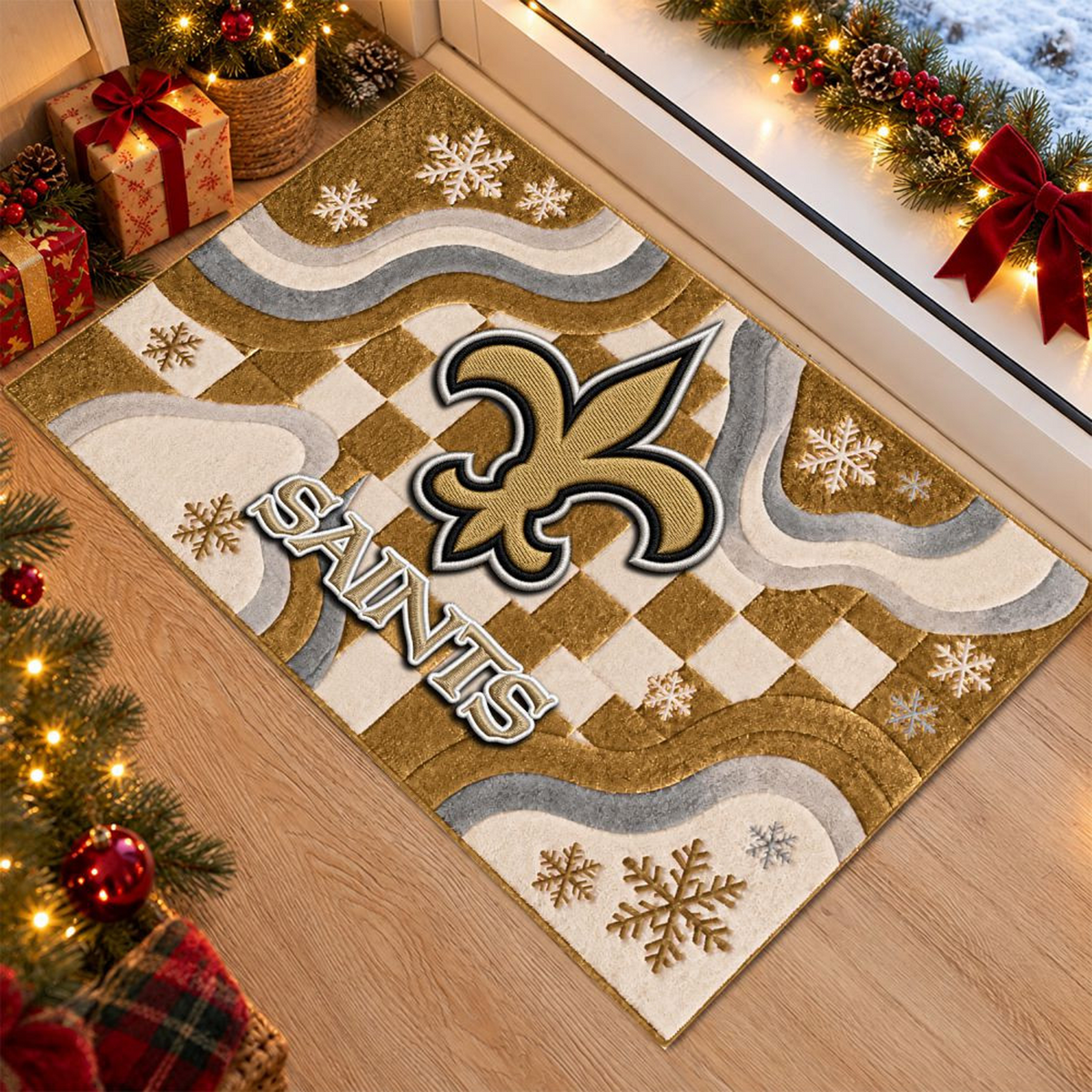 NO x NFL Christmas Doormat